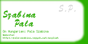 szabina pala business card